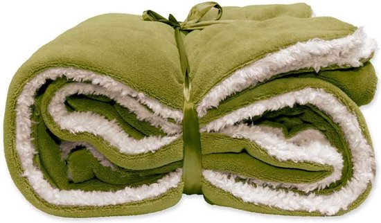 Unique living Plaid lars l200b150 cm mosgroen  - 