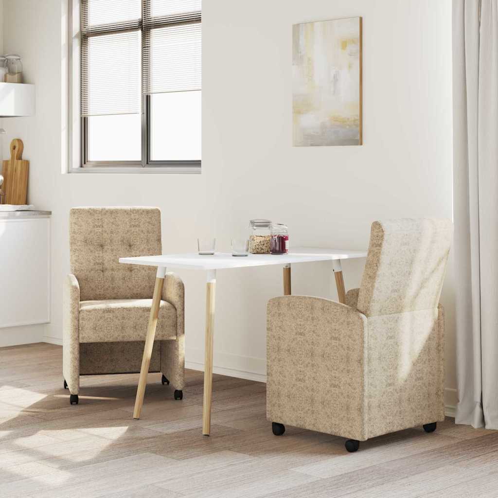 vidaXL Eetstoelen 2 pcs Lichtgrijs 57 x 67 x 98 cm Faux suede leer