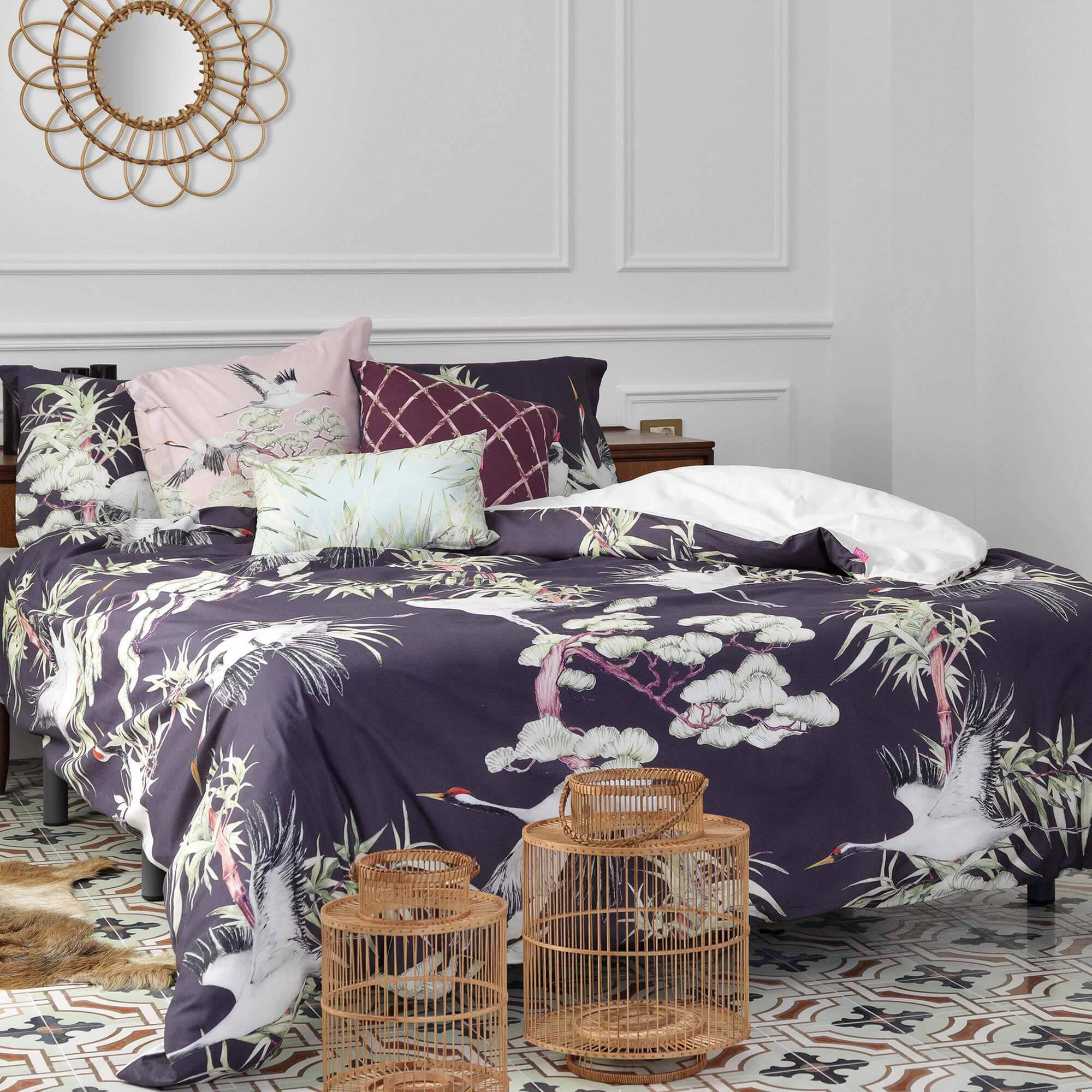 Happy Friday Dekbedovertrek Cranes | 