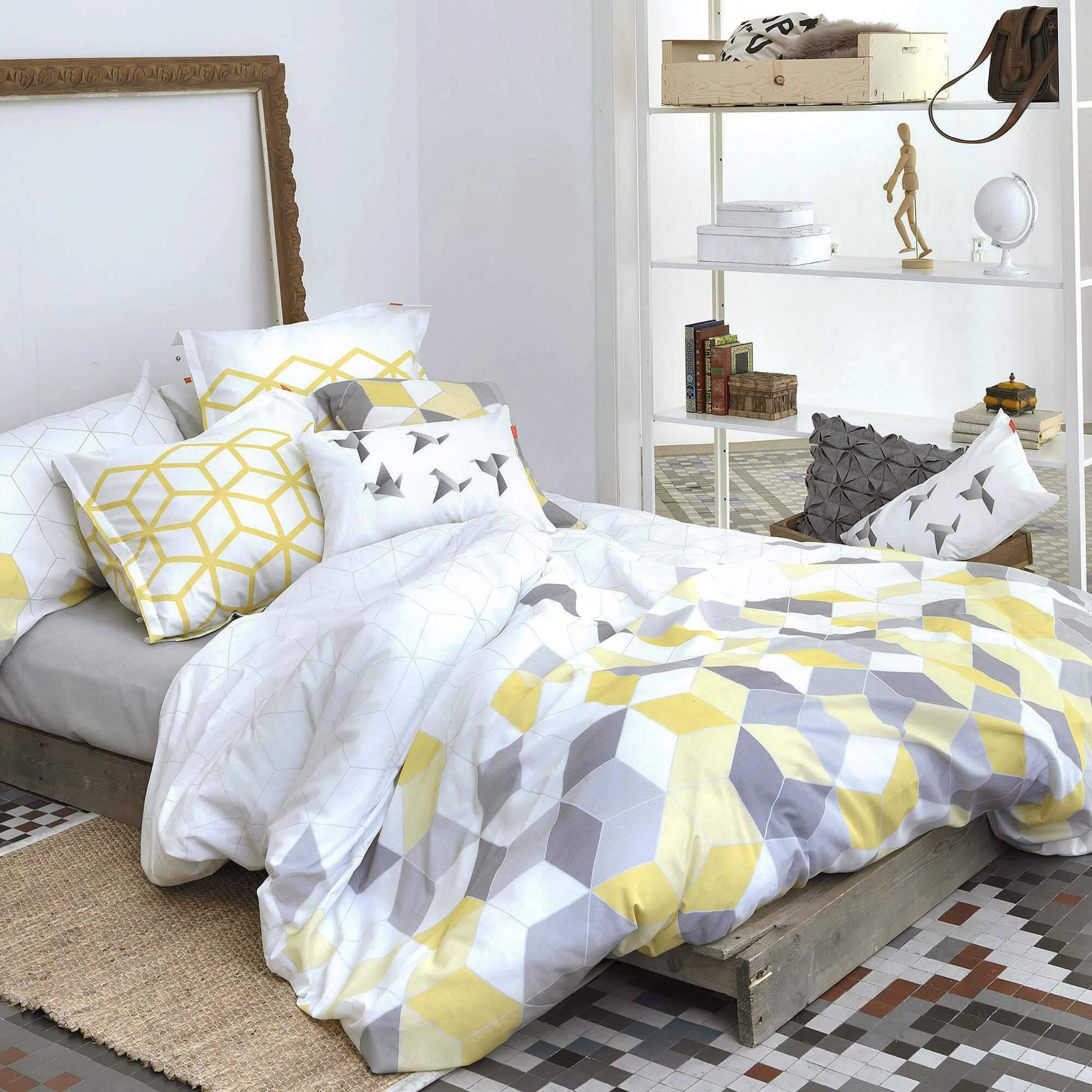 Blanc Dekbedovertrek Symmetry | 