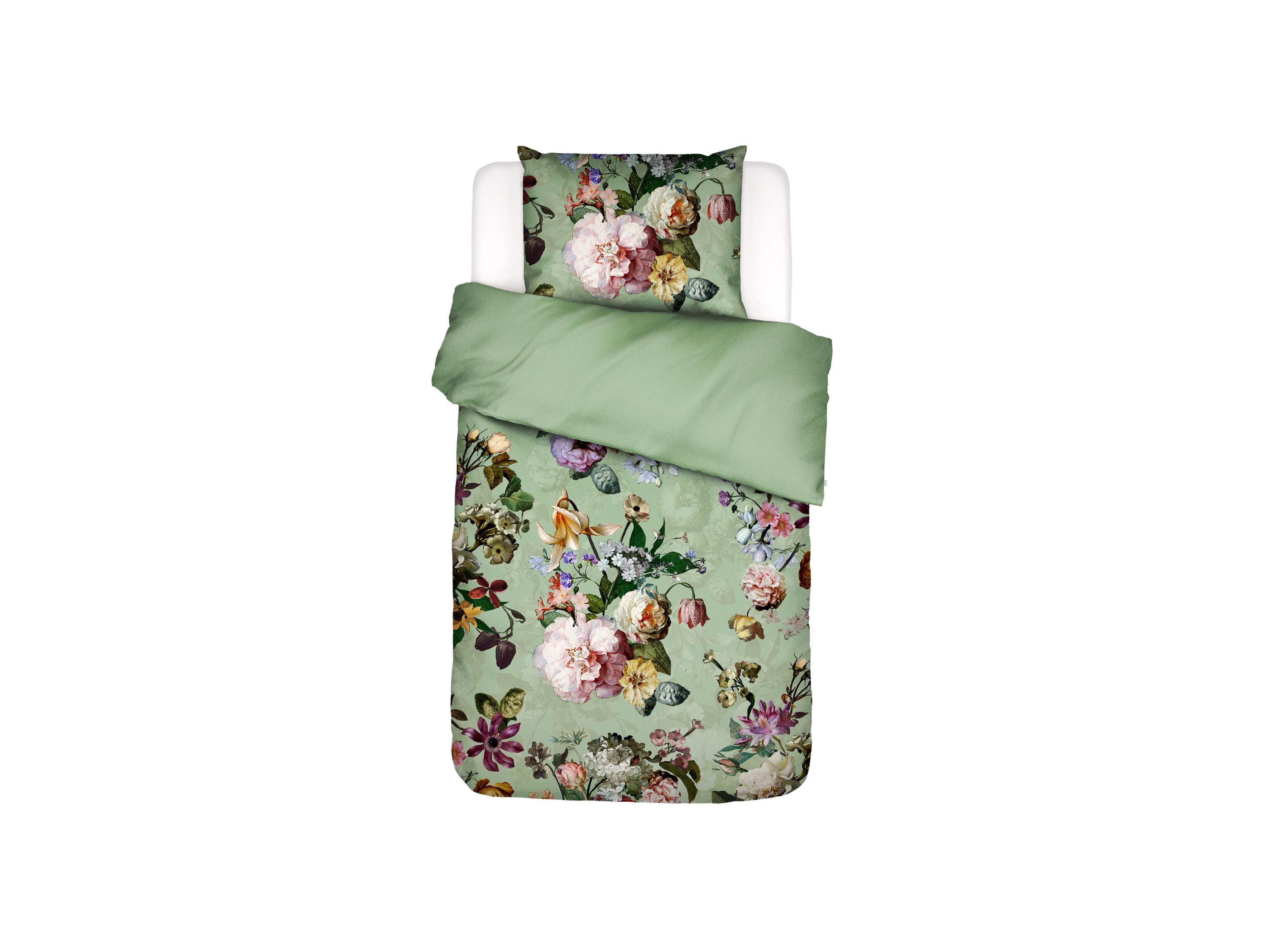 TotaalBED Dekbedovertrek Fleur Quiet Green 140 x 200/220 cm