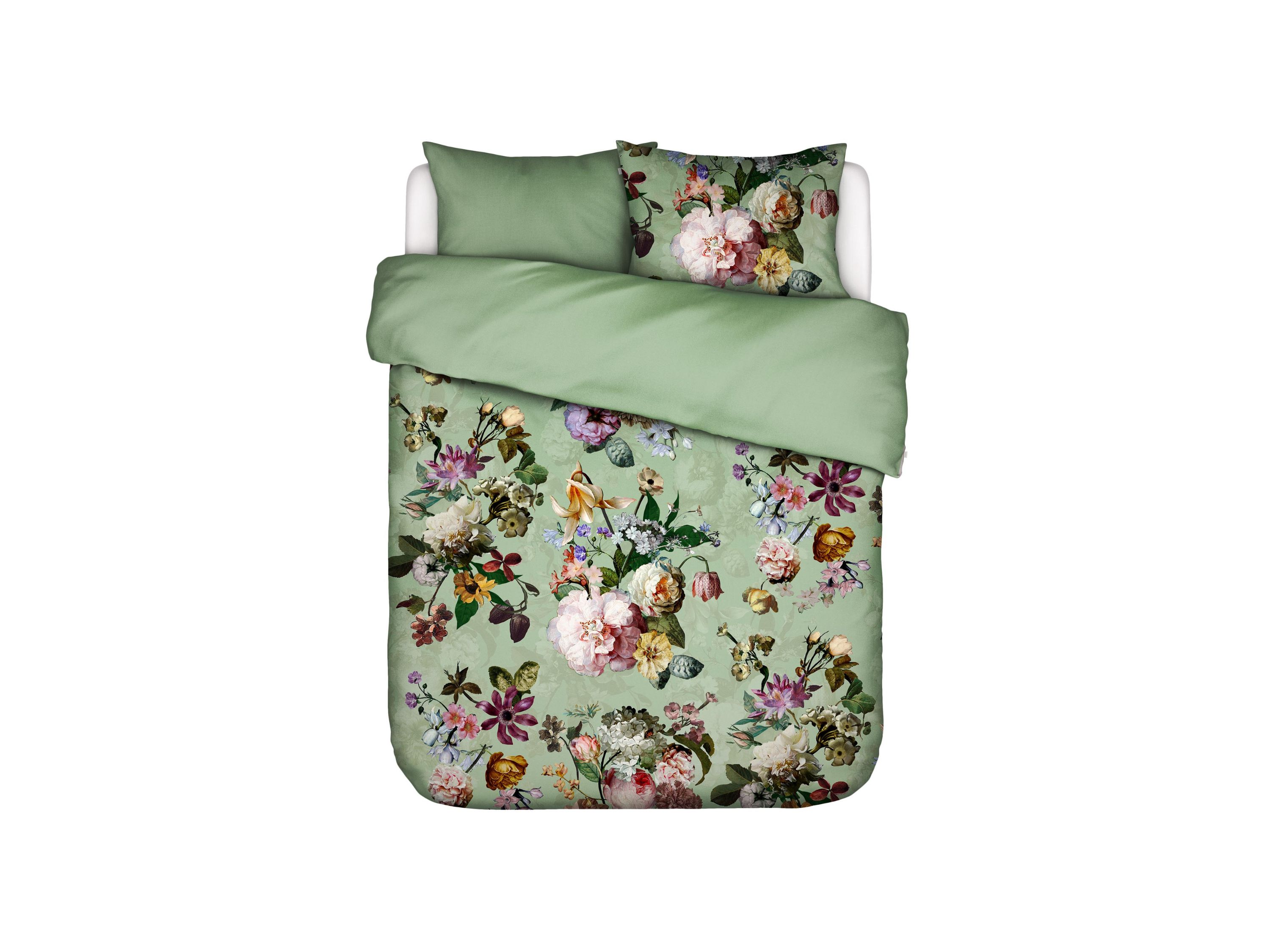 TotaalBED Dekbedovertrek Fleur Quiet Green 200 x 200/220 cm