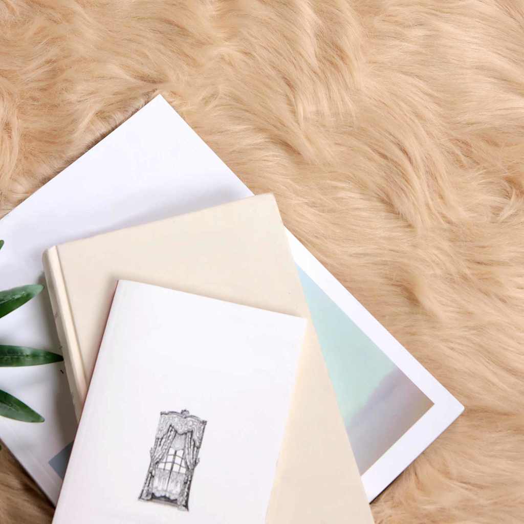 vidaXL Nepleer Schapenvacht Tapijt Beige 140 x 200 cm Polyester