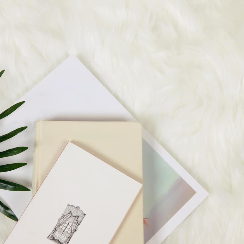 vidaXL Nepleer Schapenvacht Tapijt Wit 200 x 200 cm Polyester