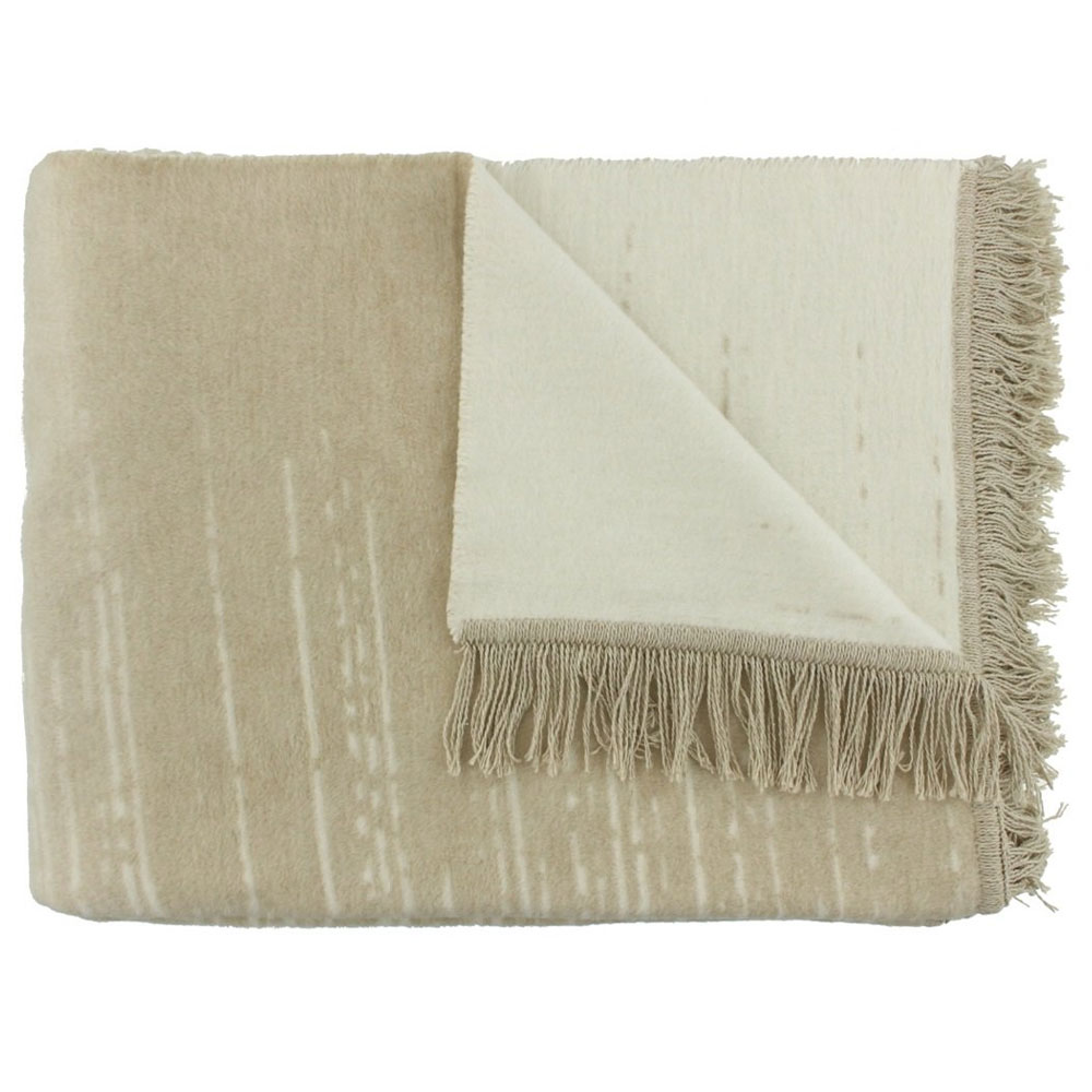 Claudi Plaid Streps Naturel 150x200