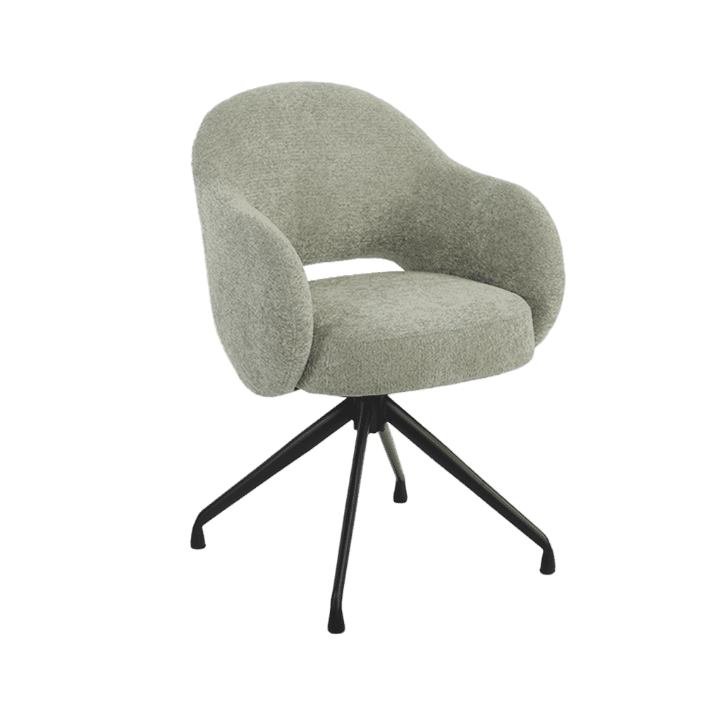 Tower Living Draaibare Eetkamerstoel Porto Geweven stof - Olive