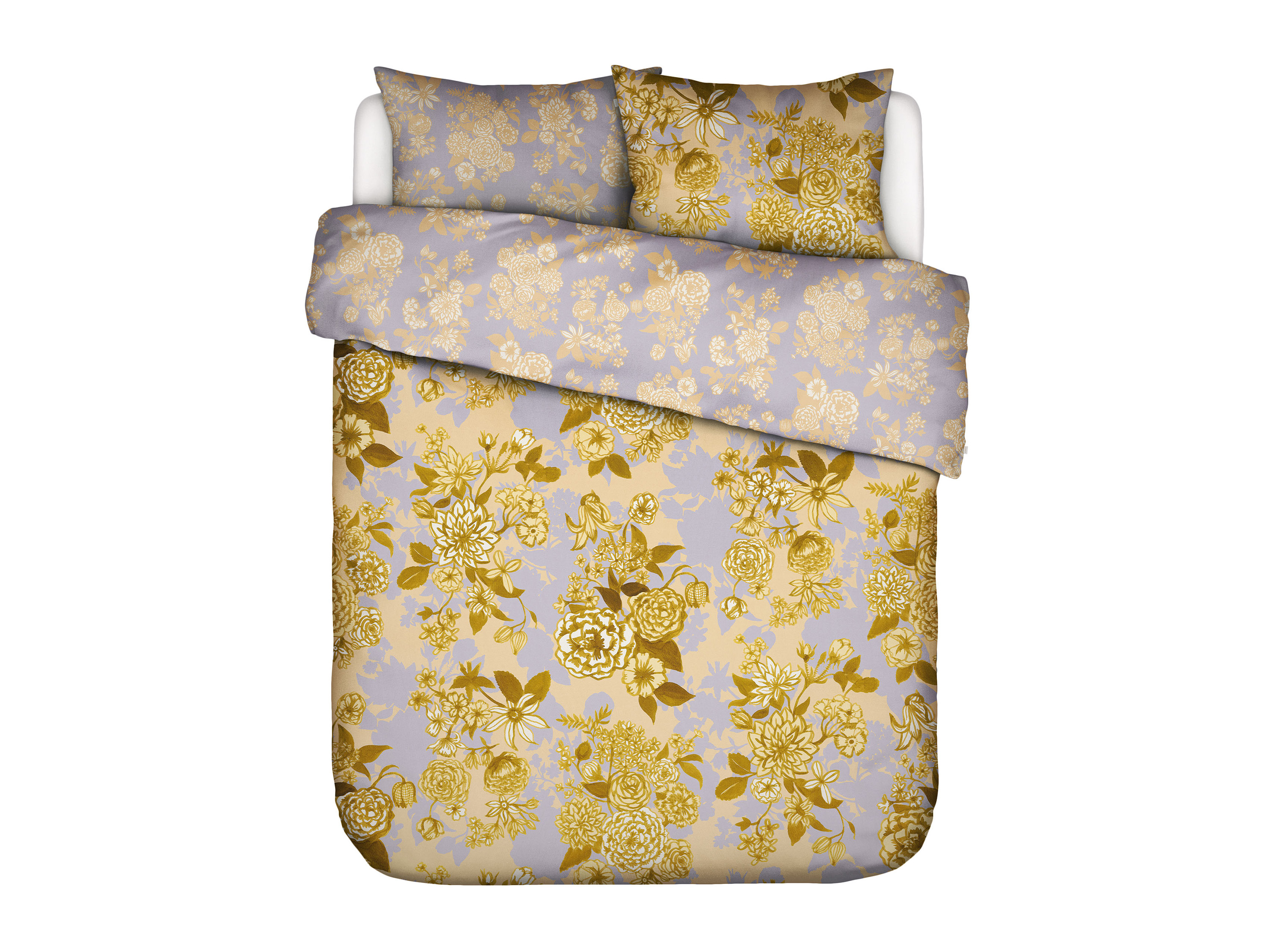 TotaalBED Dekbedovertrek Flore Yellow Straw 240 x 200/220 cm