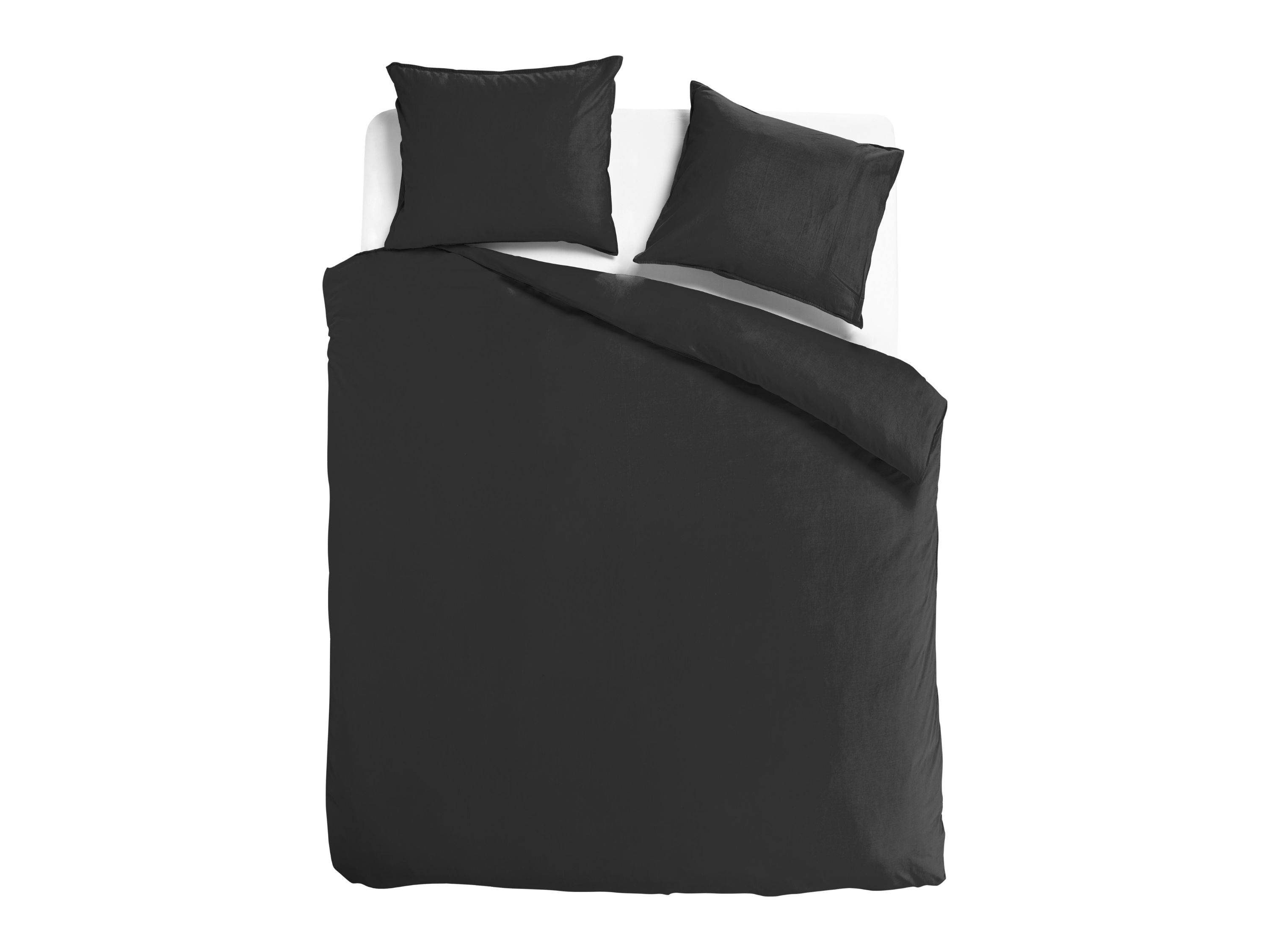 TotaalBED Dekbedovertrek Noa Zwart 240 x 200/220 cm