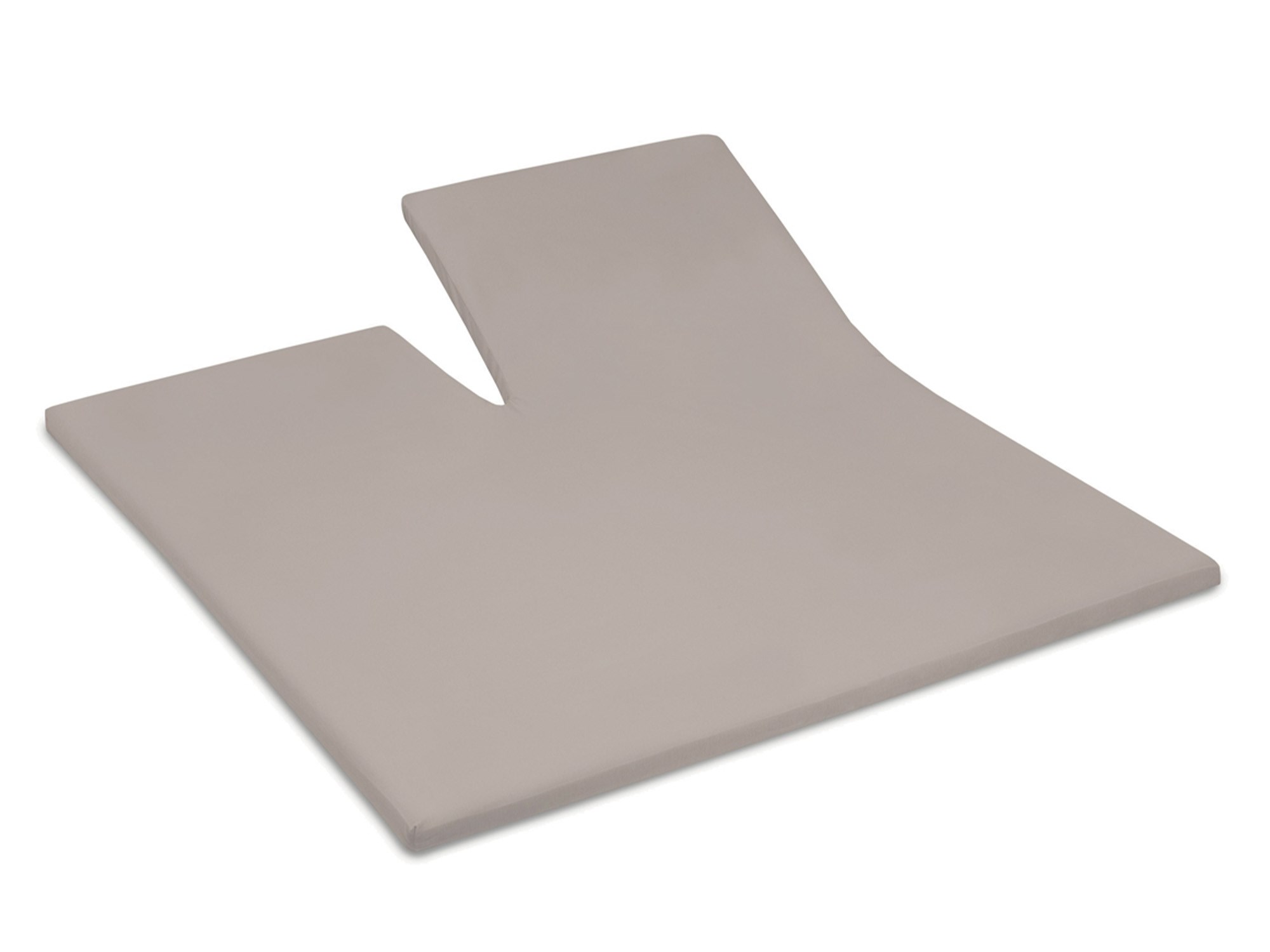 TotaalBED YOON hoeslaken katoensatijn enkele split | taupe | 160 x 200 cm