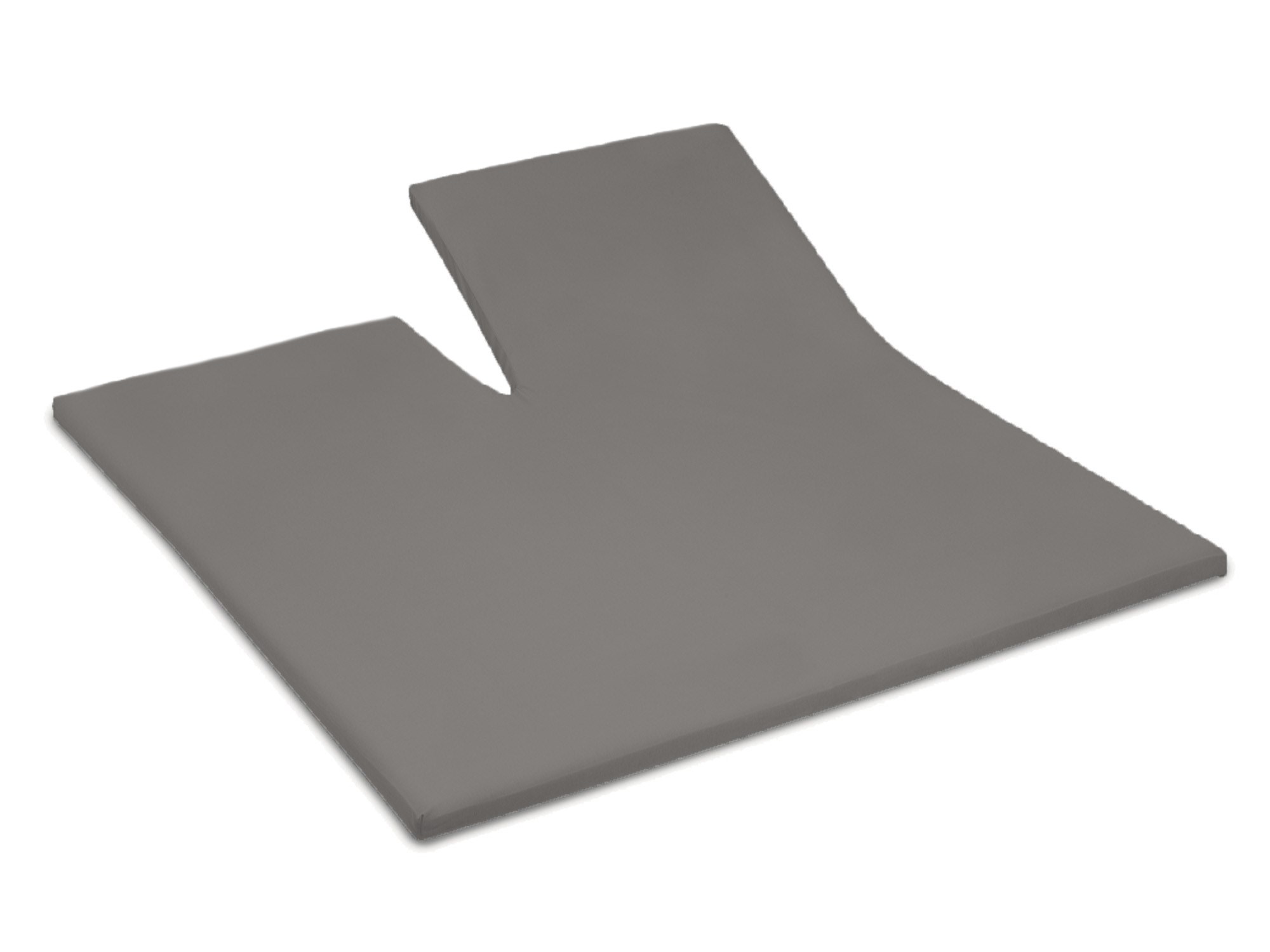 TotaalBED YOON hoeslaken katoensatijn enkele split | donkergrijs | 140 x 200 cm