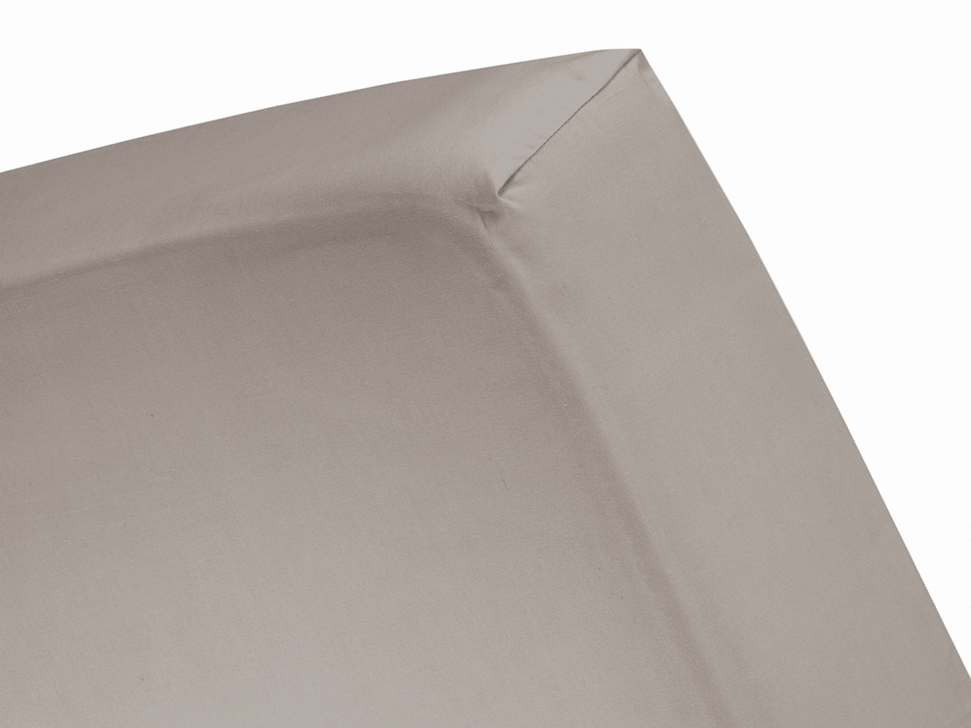 TotaalBED YOON hoeslaken katoensatijn | taupe | 80 x 200 cm