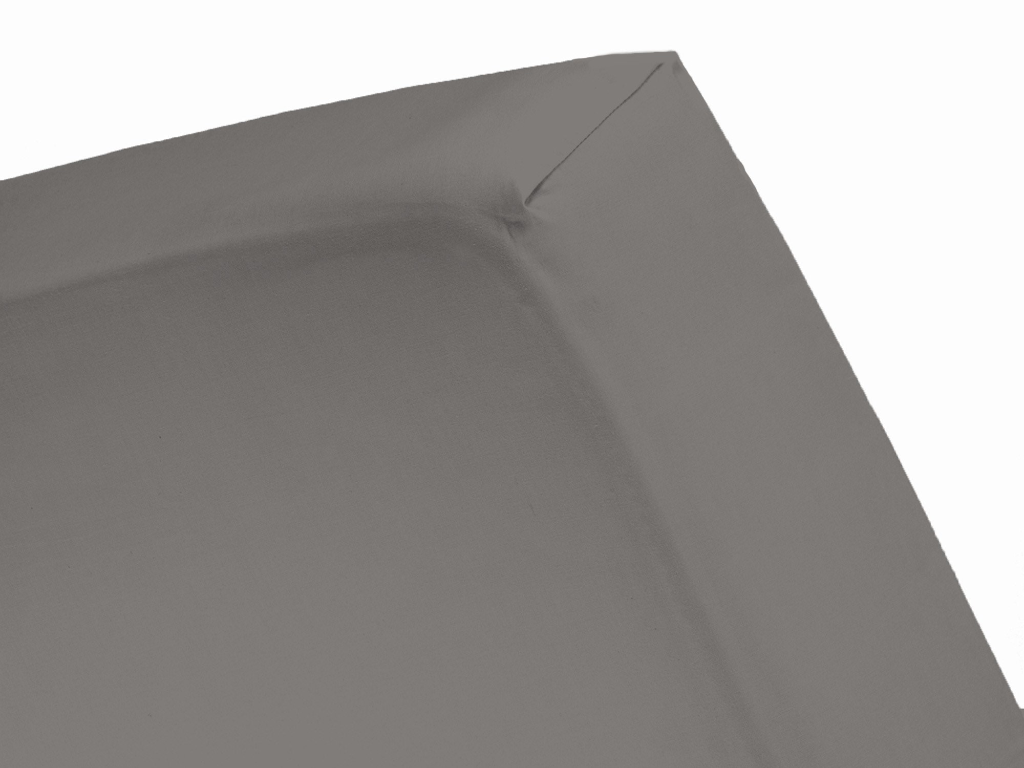 TotaalBED YOON hoeslaken katoensatijn | donkergrijs | 80 x 200 cm