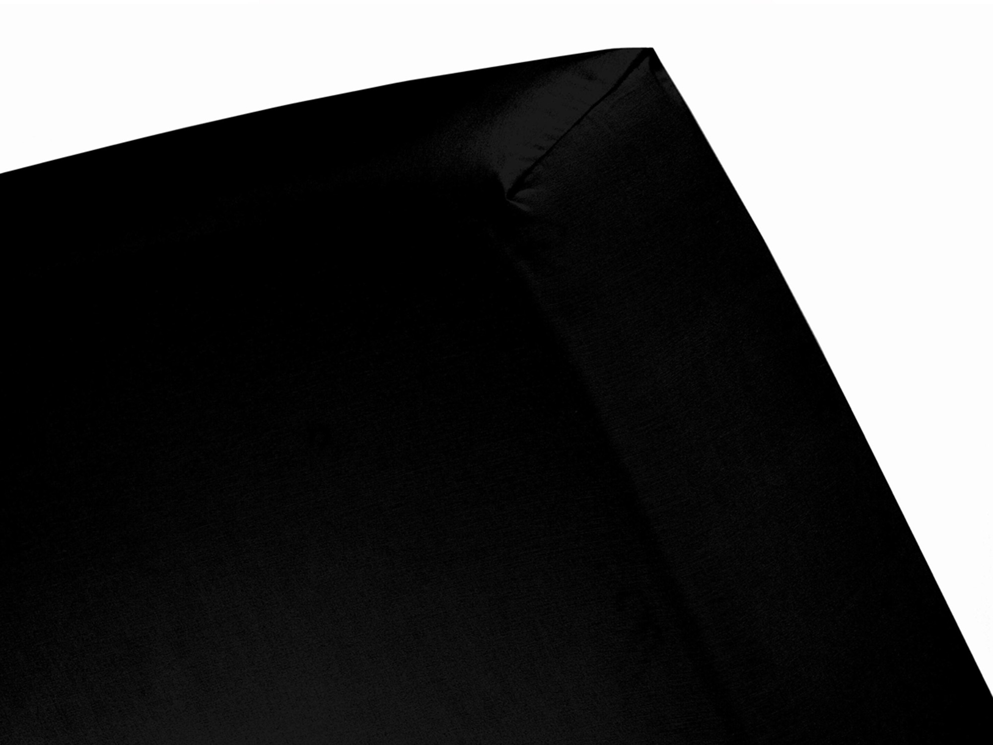 TotaalBED YOON hoeslaken katoensatijn | zwart | 80 x 200 cm
