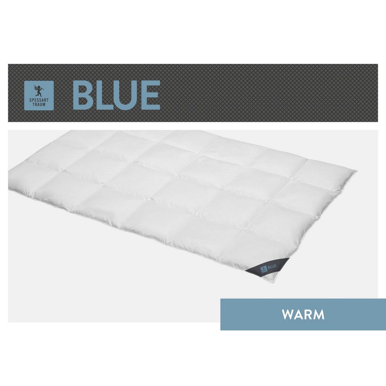 SPESSARTTRAUM Donzen dekbed Blauw geproduceerd in duitsland, geschikt voor mensen met allergieën Warm