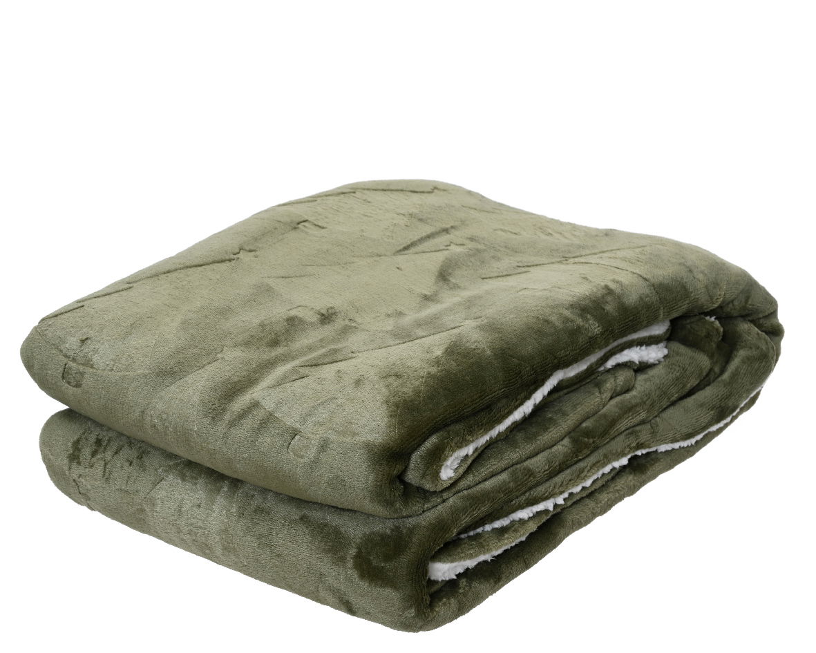 Decoris Sprei pesl130b170h1.5 cm donker groen  - 