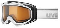 Uvex g.gl 300 Polavision Brillenträgerskibrille Farbe: 1121 white mat, polavision brown/lasergold lite S1))