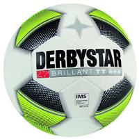 Derbystar Voetbal Brillant TT Maat 5 - Wit / Zwart / Neon Geel