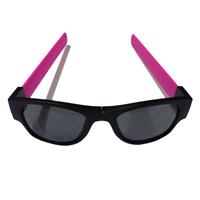 Clix Opvouwbare Zonnebril - Zwart/Roze