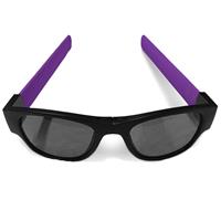 Clix Opvouwbare Zonnebril - Zwart/Paars