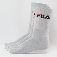 Fila 3 Paar Socken, Frottee Tennissocken mit Logobund, Unisex, Grau