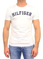 Tommy Hilfiger Lounge T-shirt met ronde hals en logo in wit