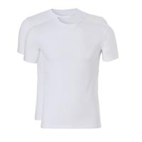 Tencate Men Stretch T-Shirt Round Neck White Two Pack (30227)