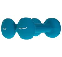 Tunturi Dumbbells - 2 x 5,0 kg - Neopreen - Fluor Blauw