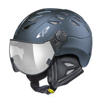 CP Skihelm met Vizier Grijs - CP Cuma - Meekleurend Polariserend Spiegel Vizier (☁/❄/☀)