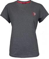 Donnay V-Neck T-Shirt Dames - Donker grijs gemêleerd