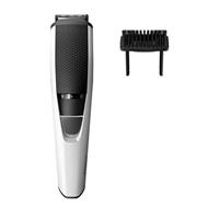 Philips 3000 series Baardtrimmer met nauwkeurigheidsinstellingen van 1 mm. Minimale haarlengte: 0,5 mm, Maximale haarlengte: 1 cm, Mesbreedte: 3,2 cm. Kleur van het product: Zwart, Zilver, Materiaal m