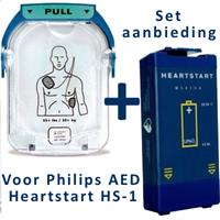 Philips HeartStart HS1 AED elektroden + accu