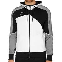 Erima Premium One 2.0 Trainingsjacke mit Kapuze white/black/white