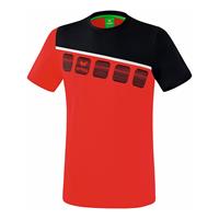 Erima 5-C T-Shirt red/black/white