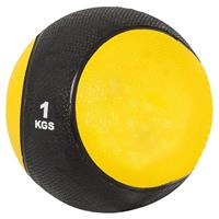 Medicine Ball 1 kg (Kunststof) zwart/geel