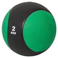 Medicine Ball 2 kg Kunststof (Zwart / groen)