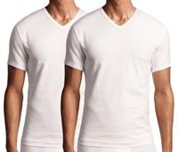 Calvin Klein Modern fit T-shirt met V-hals in 2-pack