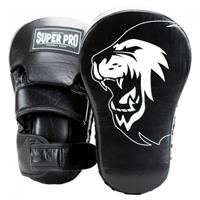 Super Pro stootkussen langwerpige handpads vechtsport zwart/wit