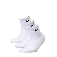 Nike Dri-Fit Fitnesssocken "Everyday Cushion Ankle", dicke Terry-Sohle, geripptes Fußgewölbeband, für Herren, weiß/schwarz, XL