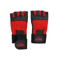Legend Sports Fitness handschoenen leder zwart/rood Legend 