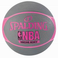 Spalding NBA Highlight Outdoor 4HER Basketbal grijs roze