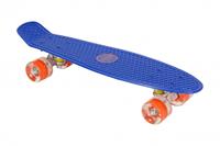 AMIGO skateboard met ledverlichting 55,5 cm blauw/oranje