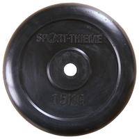 Sport-Thieme Halterschijven met rubber bekleed, 15 kg