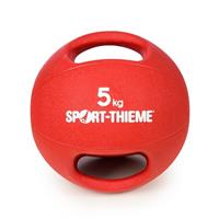 Sport-Thieme Medicinebal met handgrepen, 5 kg, Rood
