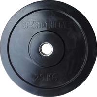 Sport-Thieme Halterschijven Bumper Plate, zwart, 20 kg