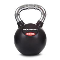 Sport-Thieme kettlebell met rubber bekleed en met chroomhandgreep, 28 kg