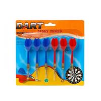 12x Dartpijlen rood en blauw 11,5 cm sportief speelgoed Multi