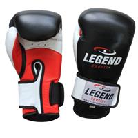 Legend Sports bokshandschoenen Power unisex zwart/wit/rood 4oz
