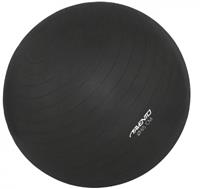 Avento fitnessbal 65 cm PVC zwart 2 delig