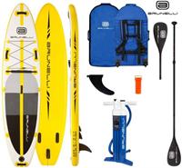 BRUNELLI 10.8 Premium SUP Board Stand Up Paddle Surf-Board mit Paddel ISUP ye...