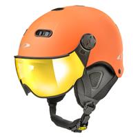 cp Carachillo XS skihelm oranje mat - helm met spiegel vizier (☁/☀)